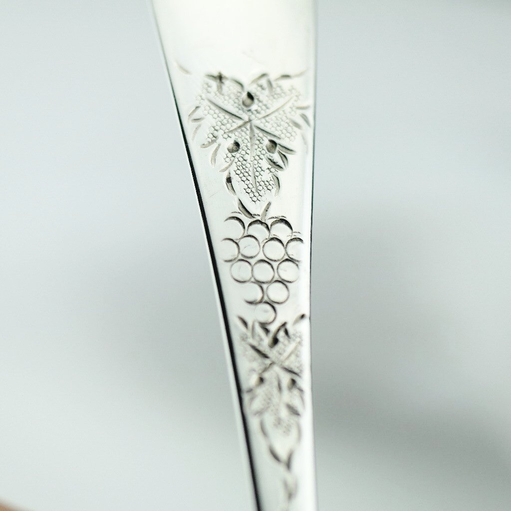 Cuchara de bayas antigua de plata de ley de 1795 Londres Samuel Holmes