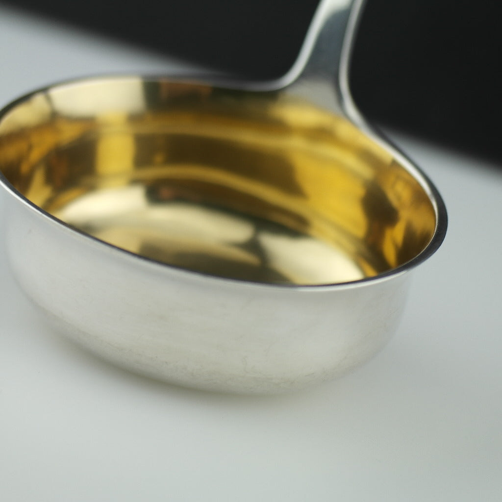 Antique German solid silver big ladle Hanau 800 Knauer C. R.