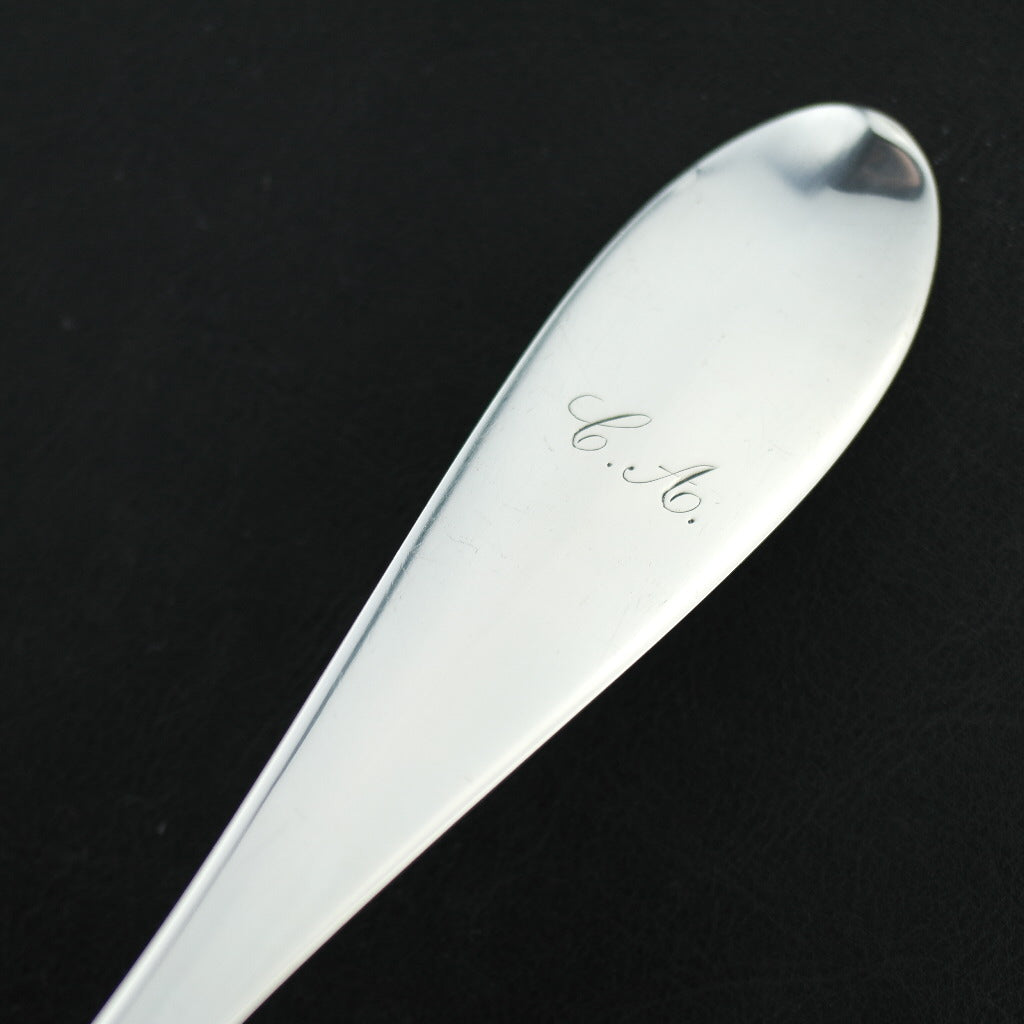 Antique German solid silver big ladle Hanau 800 Knauer C. R.