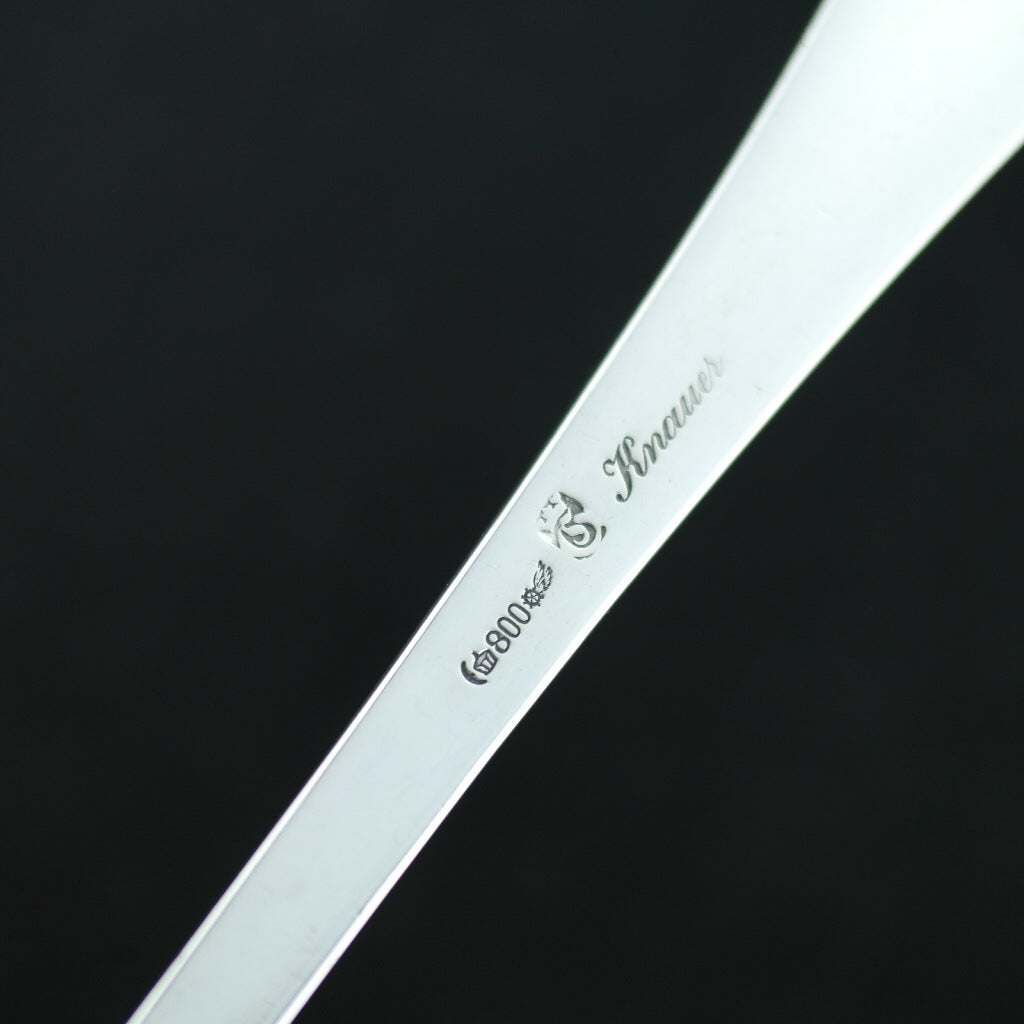 Antique German solid silver big ladle Hanau 800 Knauer C. R.