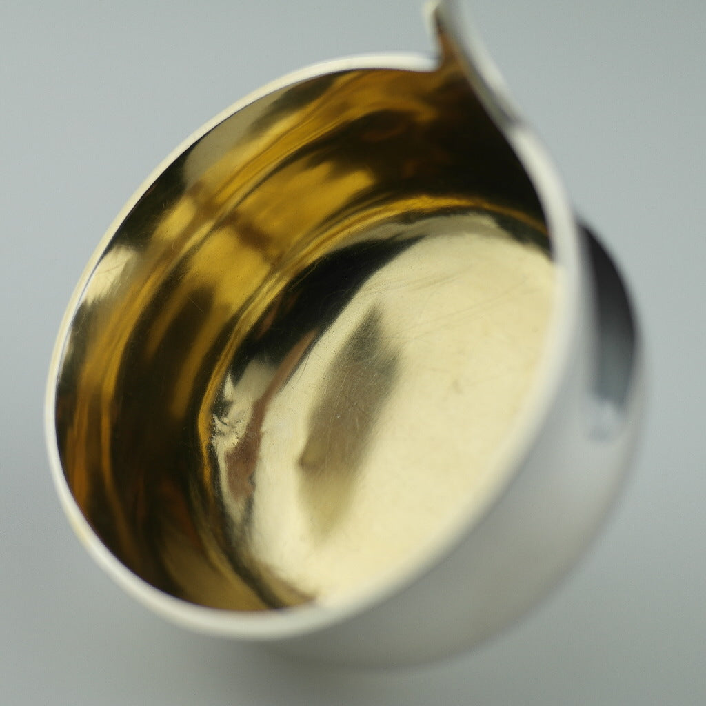 Cucharón grande alemán antiguo de plata maciza Hanau 800 Knauer CR