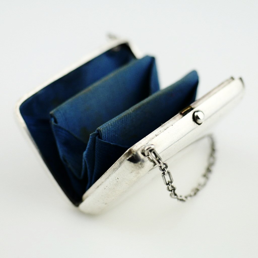 Antique solid silver wallet purse Emperor Nicolas II era of Russia 84