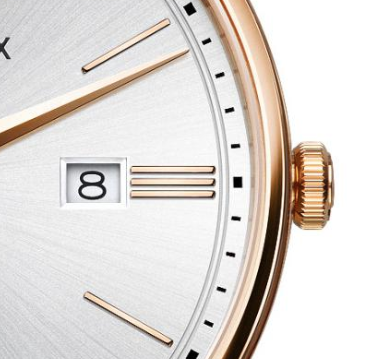 Maurice Lacroix hizo en Suiza el reloj de pulsera chapado en oro de Eliros Gent con correa de cuero