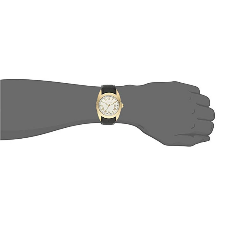 Reloj de pulsera Versace V-Sport II chapado en oro con correa