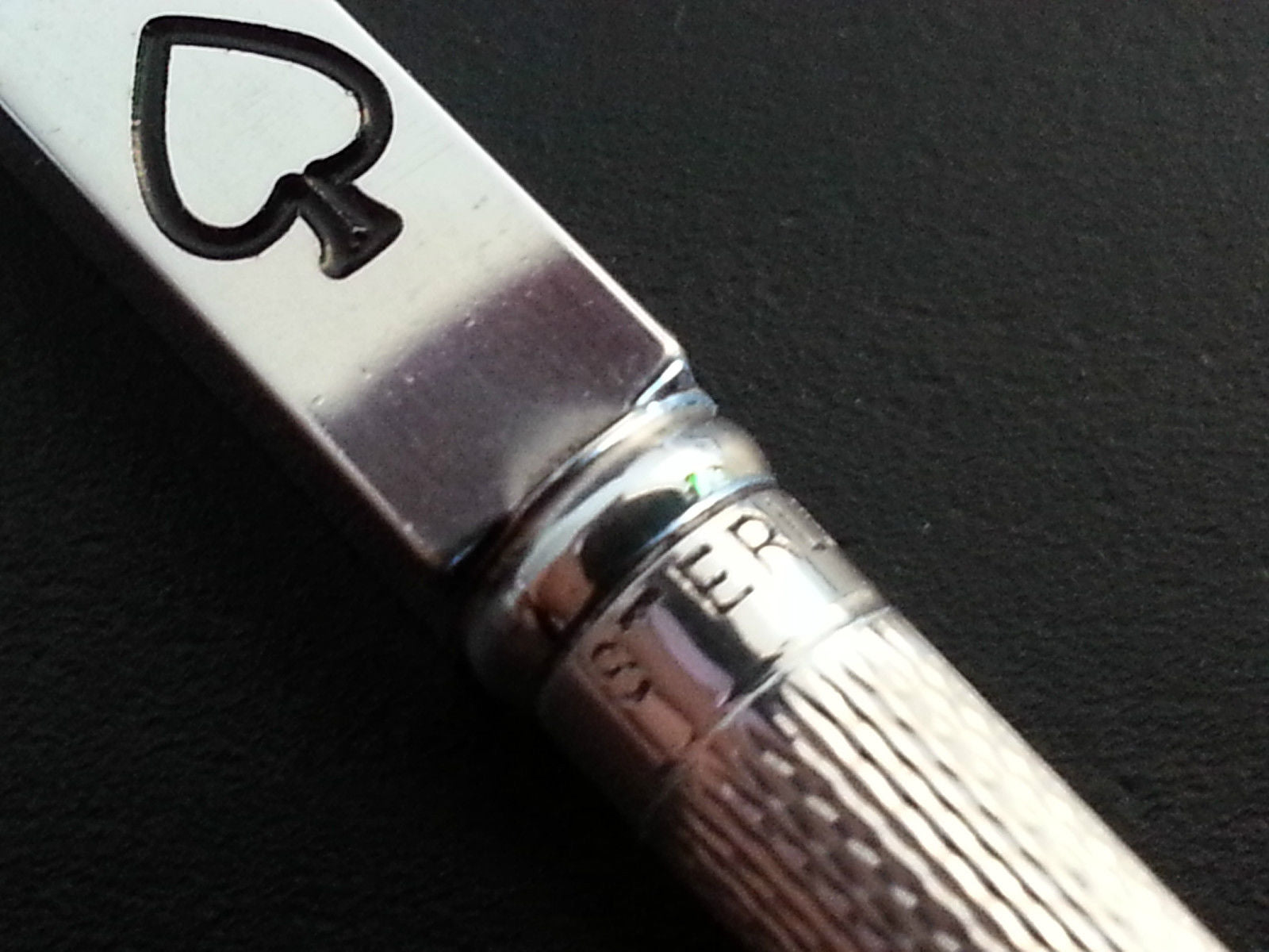 Vintage Sterling silver propelling pencil Spades USA America