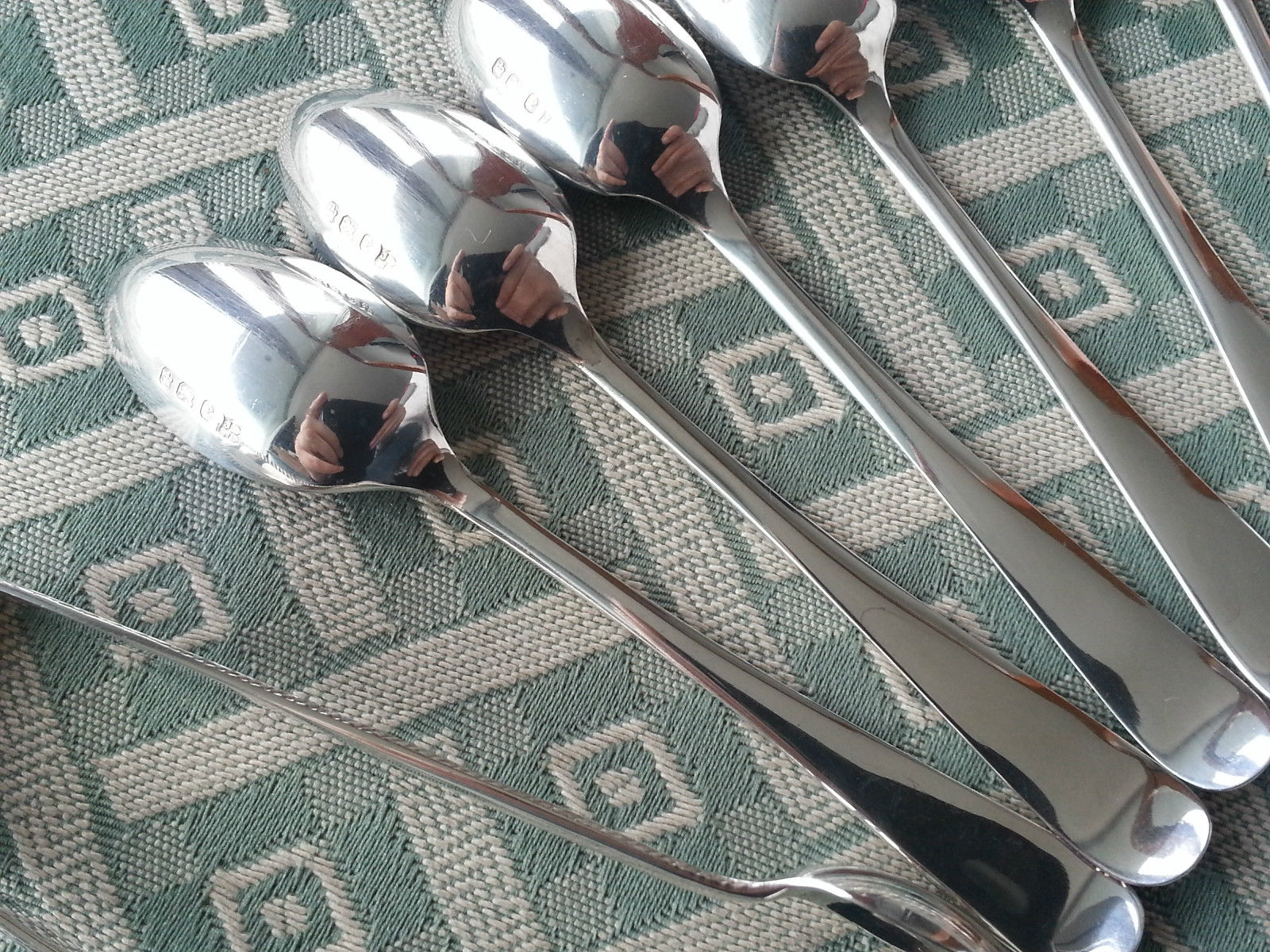 Antikes 1897er Set aus Löffeln und Zangen aus Sterlingsilber von James Deakin and Sons British Empire