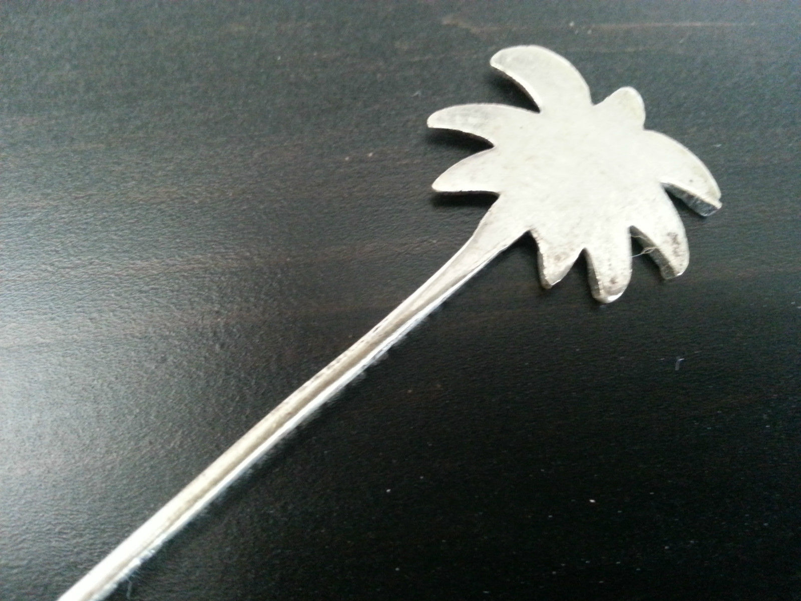 Vintage 1943 Münzlöffel aus massivem Silber 20 thC 8 ANNAS RUPEE INDIEN