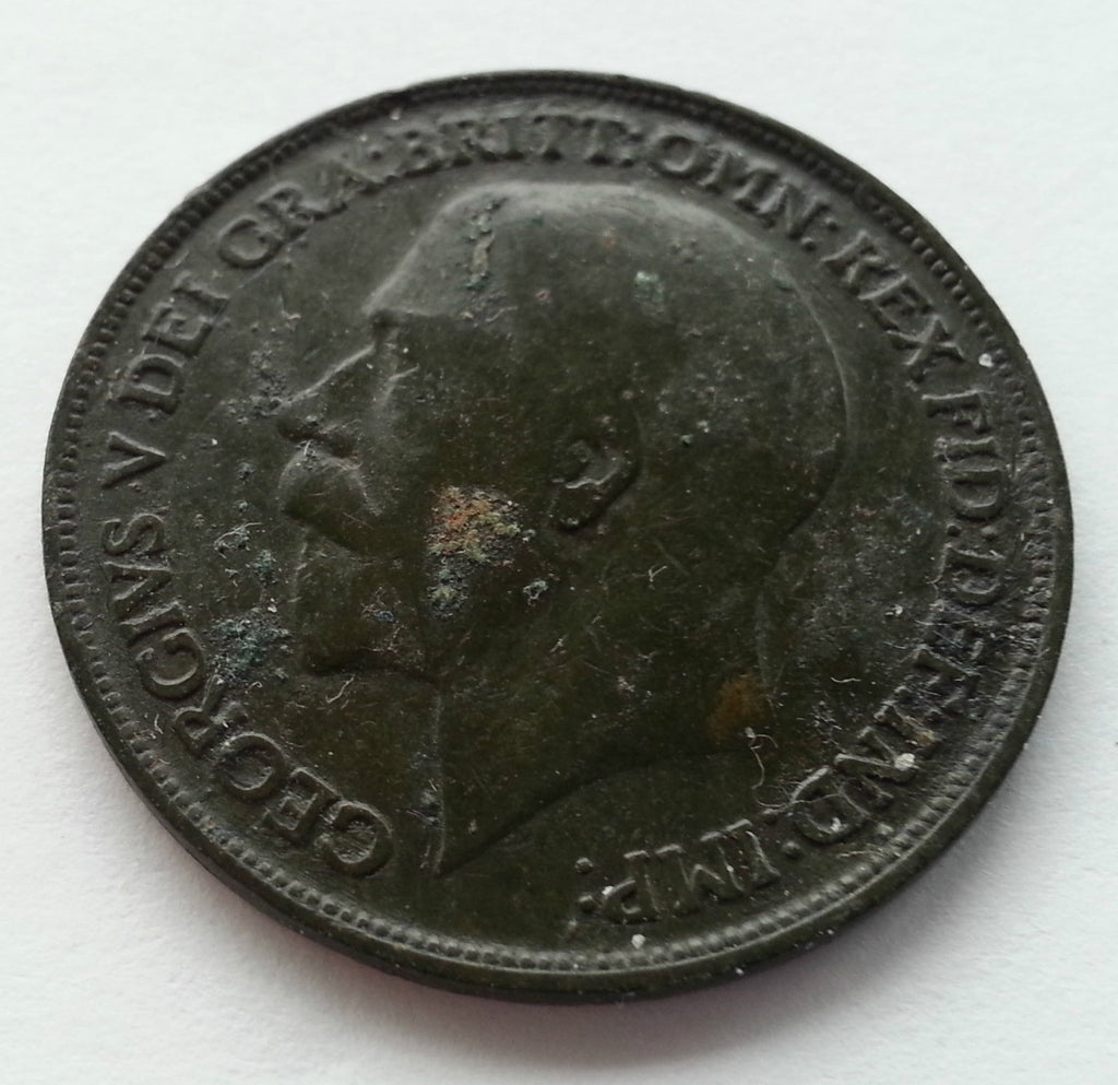 Antique 1939 one penny coin British Empire George VI