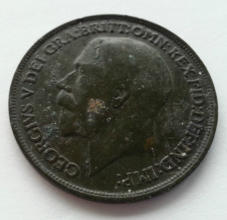 Antike 1-Penny-Münze von 1939, Britisches Empire, George VI