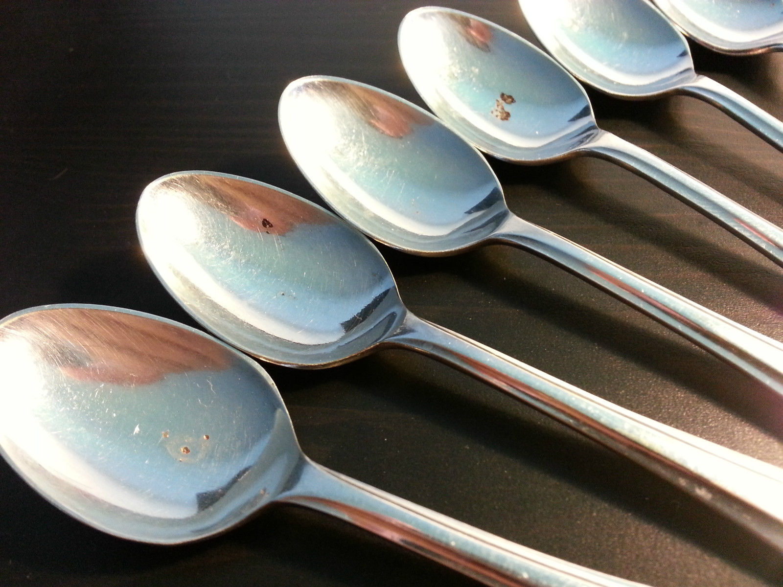 Antique silver plated tea set of six spoons British Empire Sheffield