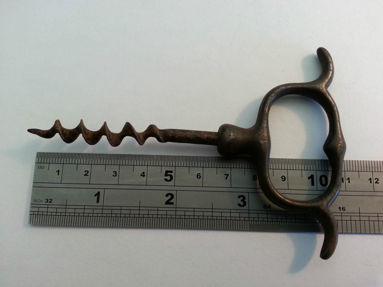 Antique solid metal vine bottle opener great gift Art Nouveau British Empire