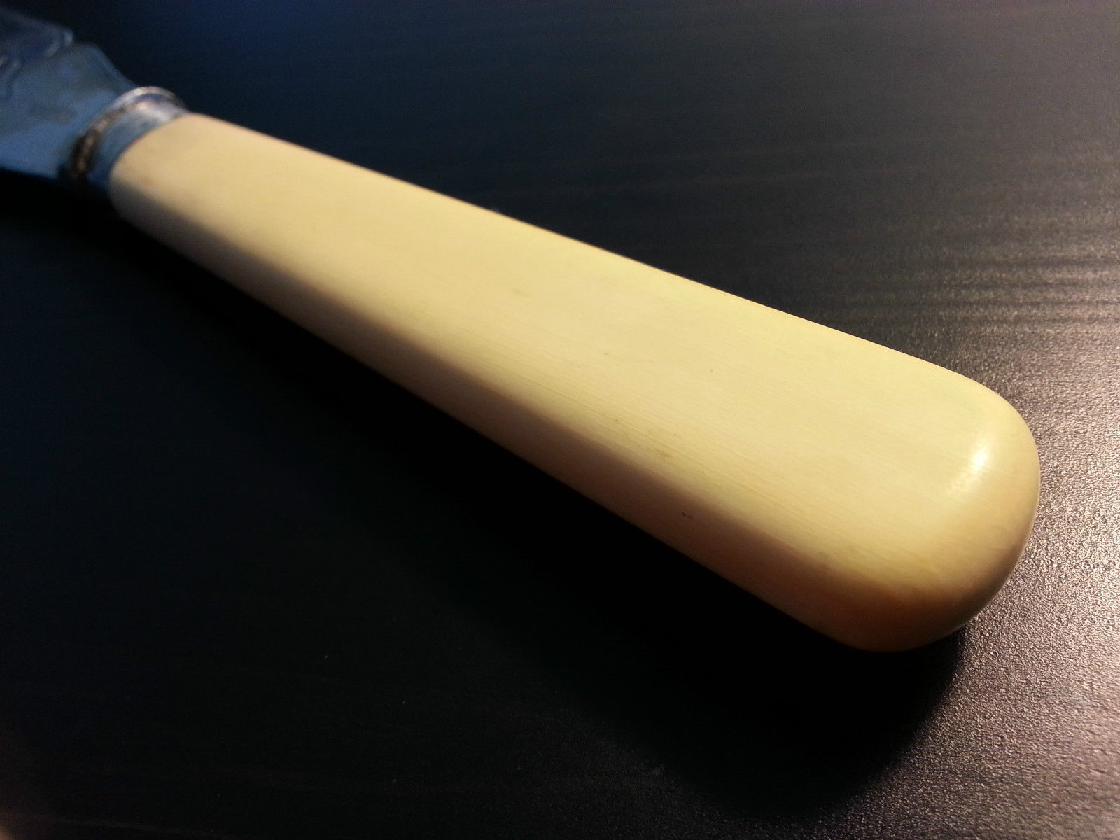 Antique silver plated ornamented serving knife British Empire