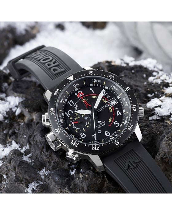 Citizen Promaster Altichron Herrenarmbanduhr mit Silikonarmband